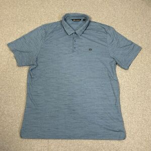 Travis Matthew Mens Polo Shirt Size XXL Blue Short Sleeve Collar Golf Summer Top